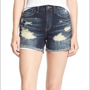 [Treasure & Bond] Distressed High-Rise Jean Shorts